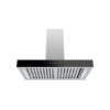 Sirius 90cm Canopy Rangehood with SEM5 Motor - Black Glass Fascia