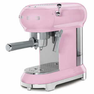 Smeg Retro Style 1350W Espresso Pump Coffee Machine - Pastel Pink