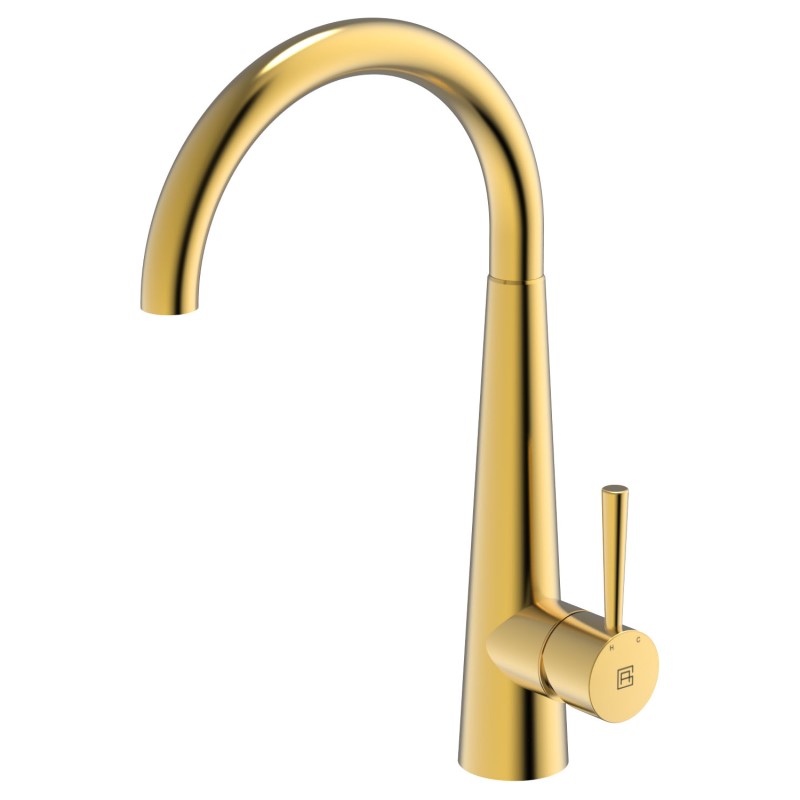 ABEY Goose Neck Bar Sink Mixer Eureka Gold