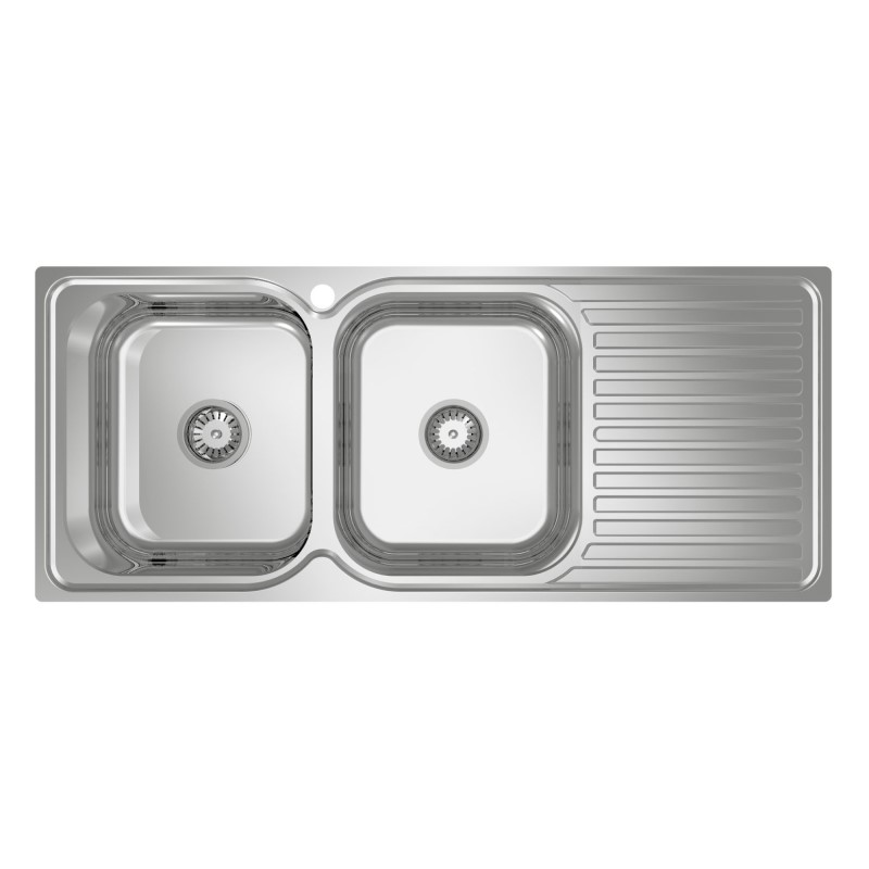 ABEY Double Bowl Single Drainer