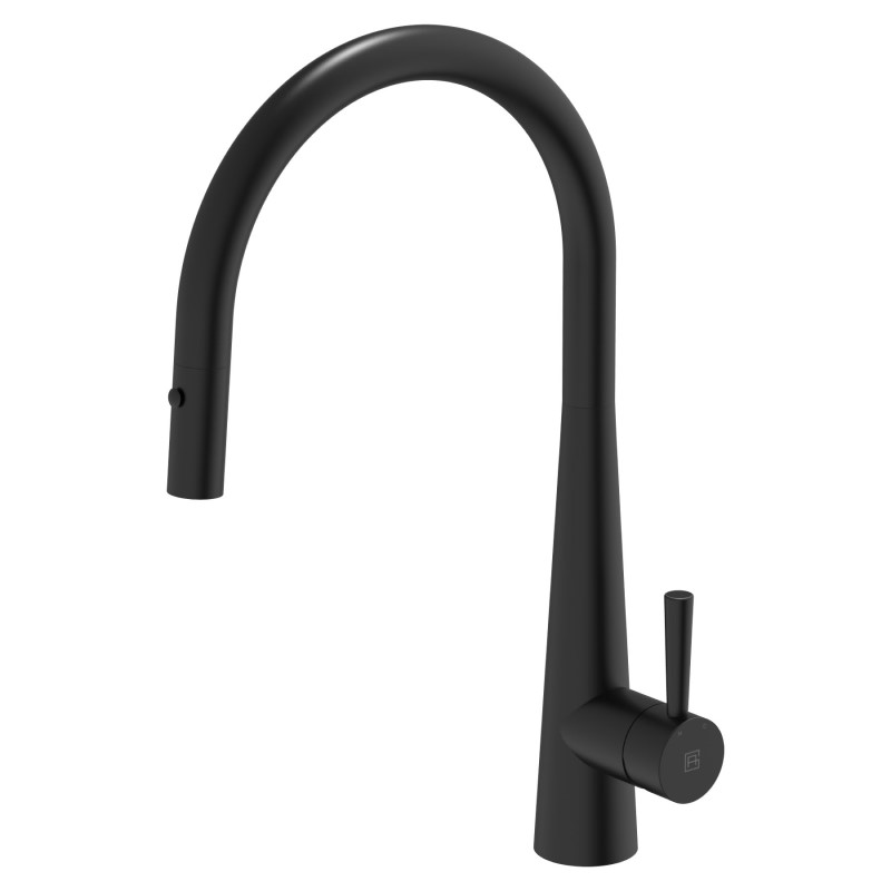 ABEY Goose Neck P/Out Kitchen Mixer Matte Black