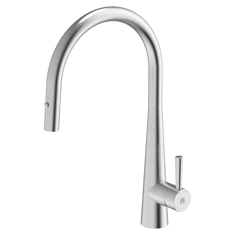 ABEY Goose Neck P/Out Kitchen Mixer Brushed S/S
