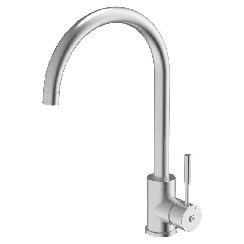 ABEY Goose Neck Kitchen Mixer Brushed S/S