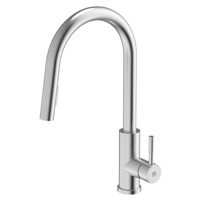 ABEY Goose Neck Kitchen Mixer Brushed S/S