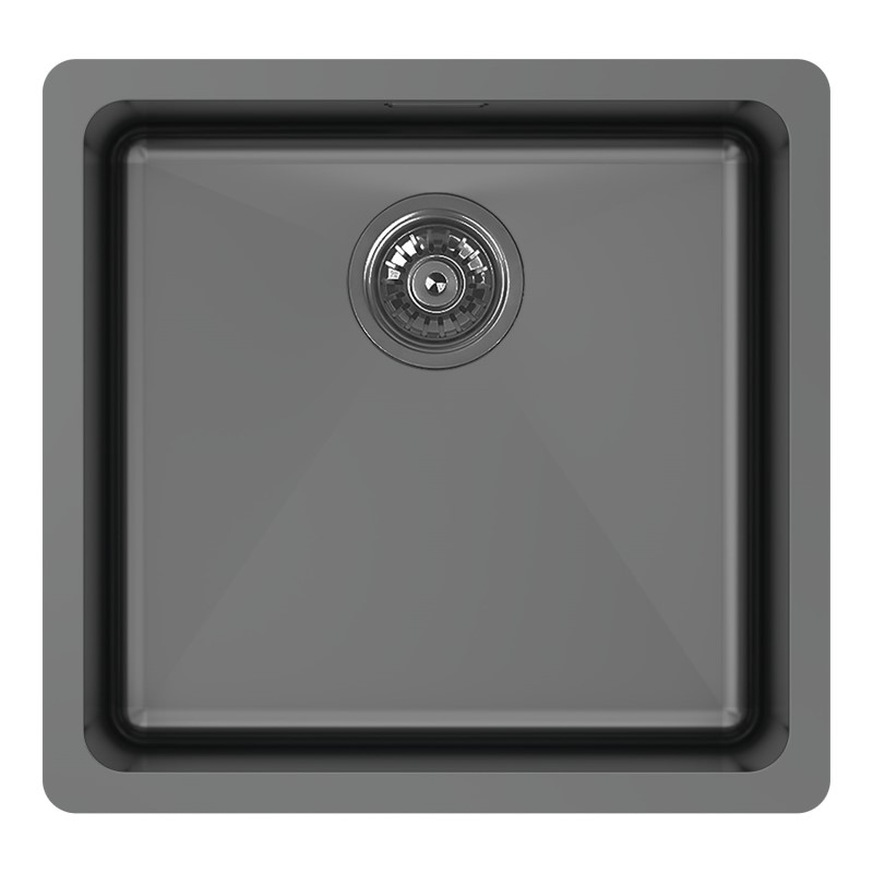 ABEY Laundry Sink 470X450 R25 Oflow - Black Pearl