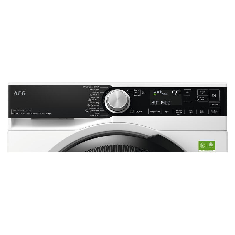 AEG 8kg Front Load Washing Machine ? White (8000 Series) - Image 2