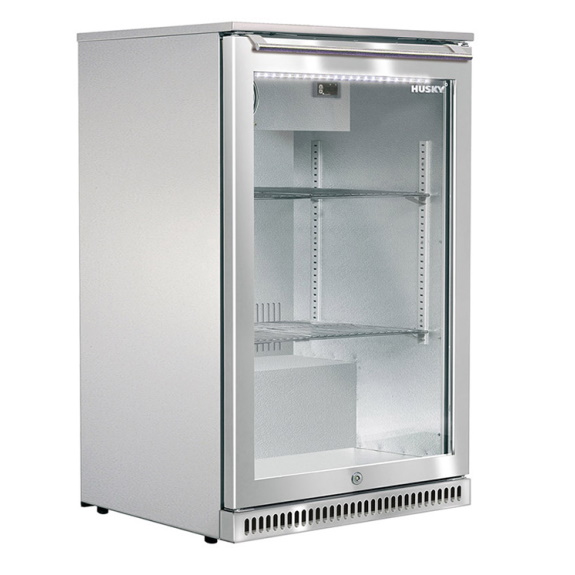 HUSKY Single Glass Door Alfresco Drink Chiller 118L