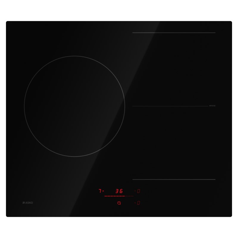Asko 3 Zone Bridge Induction Cooktop - Black 60cm