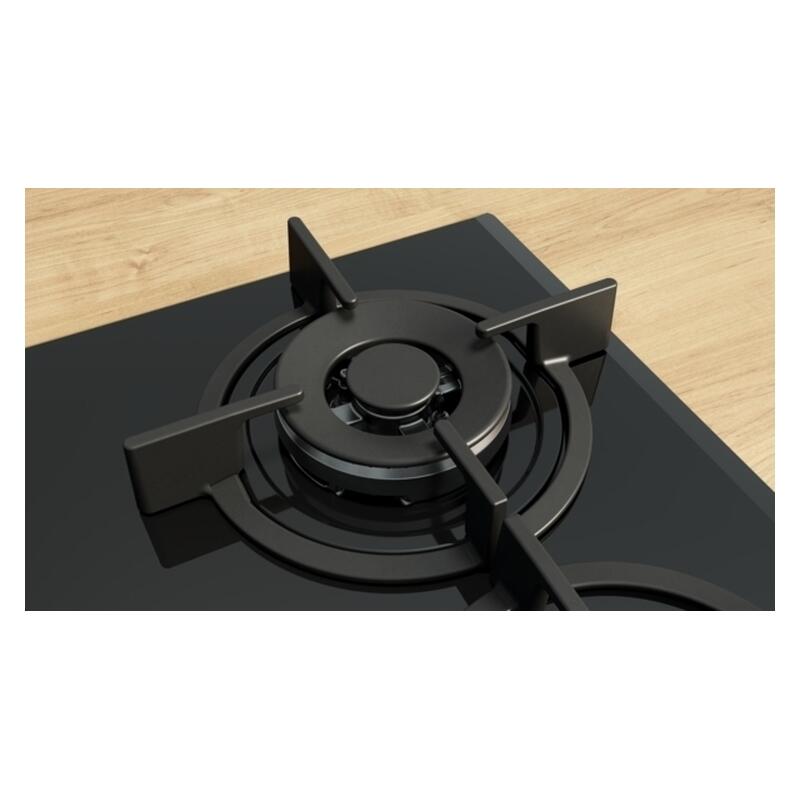 Bosch 60cm 4 Burner Gas Cooktop - Black Glass (Series 6) - Image 2