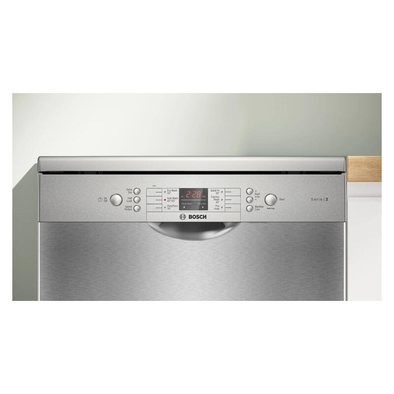 Bosch 60cm Freestanding Dishwasher (Series 2) - Brushed Steel - Image 2