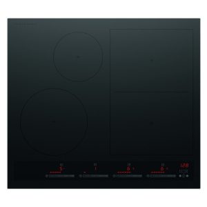Fisher & Paykel 60cm 4 Zone Induction Cooktop: Smart Zone Low Current - Black (Series 7)