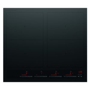 Fisher & Paykel 60cm 4 Zone Induction Cooktop: 2 Smart Zones - Black (Series 7)
