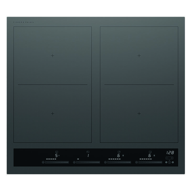 Fisher & Paykel 60cm 4 Zone Induction Cooktop: 2 Smart Zones - Grey (Series 7)