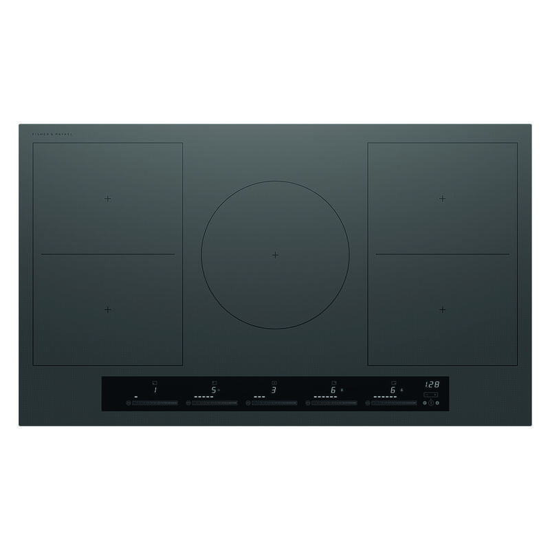 Fisher & Paykel 90cm 5 Zone Induction Cooktop: 2 Smart Zones - Grey (Series 7)