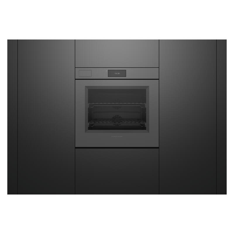 Fisher & Paykel 76cm Minimal Handleless Pyrolytic Steam Assist Oven - Grey Glass (Series 11) - Image 3