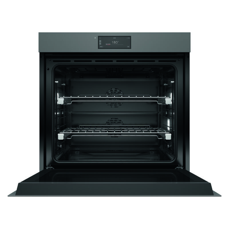Fisher & Paykel 76cm Minimal Handleless Pyrolytic Oven - Grey Glass (Series 9) - Image 2