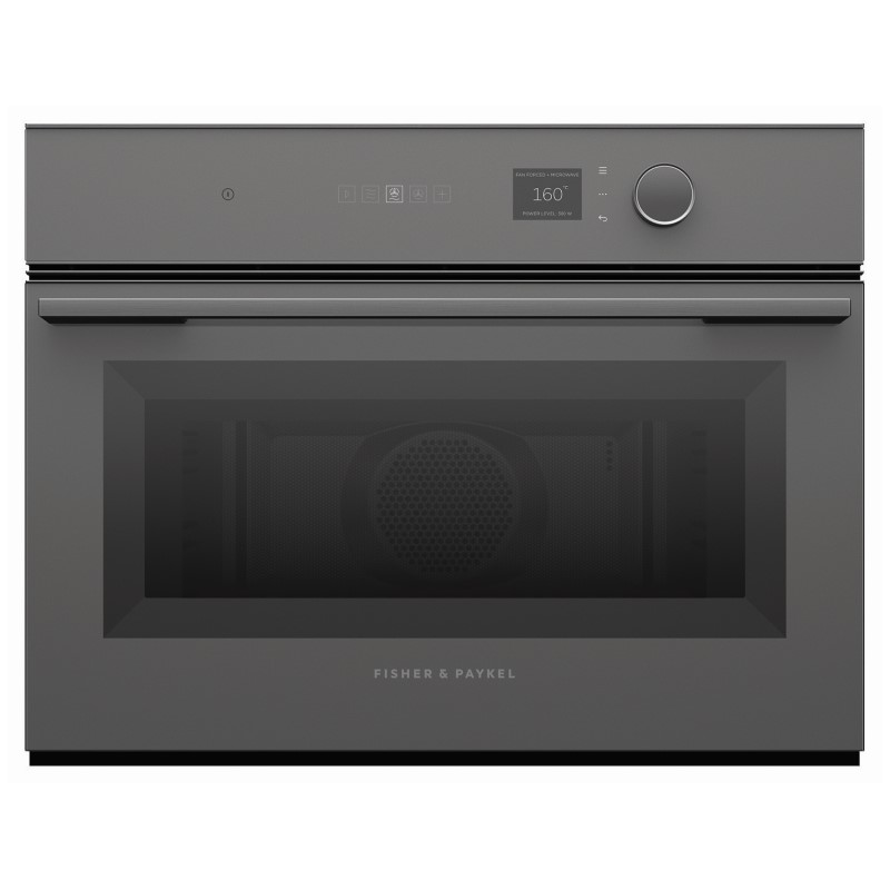 Fisher & Paykel Minimal Compact Combi-Microwave Oven - Grey Glass 60cm