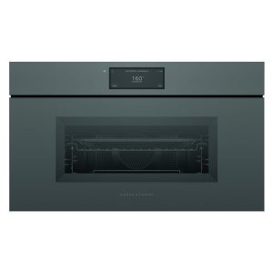 Fisher & Paykel 76cm Minimal Handleless Compact Combi-Microwave Oven - Grey Glass (Series 9)