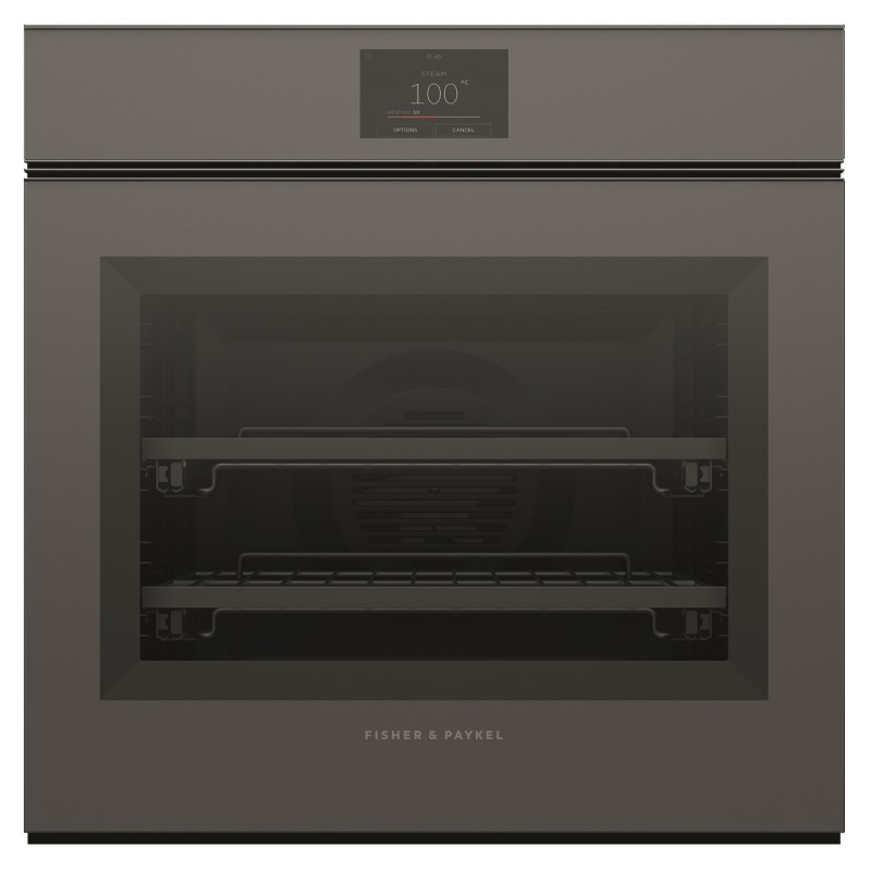 Fisher & Paykel 60cm Combination Steam Oven Handless - Grey Glass