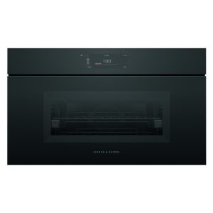 Fisher & Paykel S9 Minimal Handleless Compact Combi-Steam Oven Black Glass 76CM