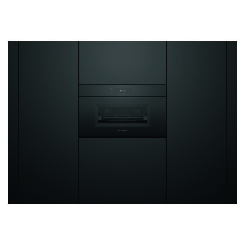 Fisher & Paykel S9 Minimal Handleless Compact Combi-Steam Oven Black Glass 76CM - Image 3