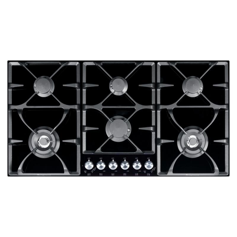 FRANKE Ceramic Glass 6 Burner Gas Cooktop, Lpg 98.5CM
