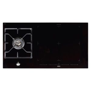 FRANKE 4+1 C/Top Blk Ceramic Glass 4 Zone Induct Gas Wok Burner Lpg 96CM