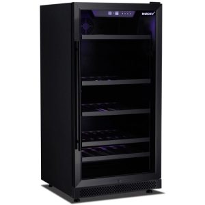 Husky Riserva 240L Dual Zone Freestanding Wine Fridge - Matte Black