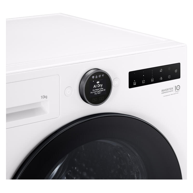 LG 10kg AI Heat Pump Dryer (Series 9) - Essense White - Image 3