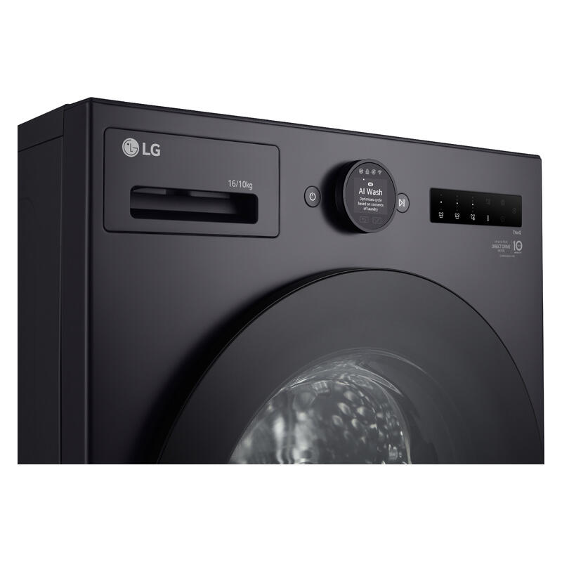 LG 16kg + 10kg Smart AI Front Load Washing Machine & Dryer Combo - Graphite (Series XL) - Image 3