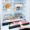 Mitsubishi Electric 700 Litre Multi Drawer Glass Refrigerator - Dark Mahogany - Image 2