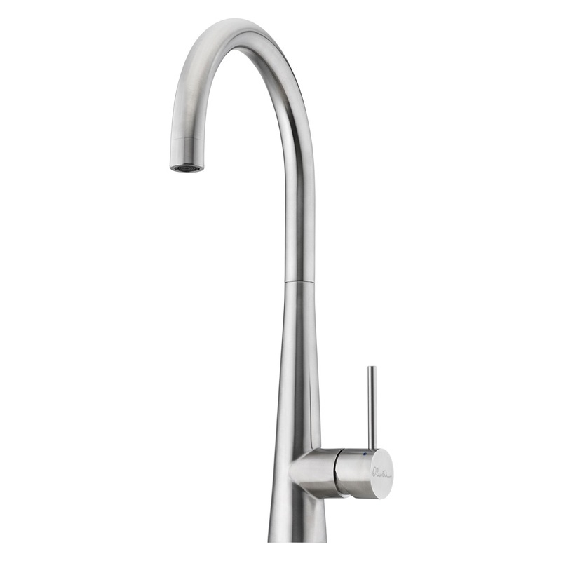 Oliveri Goos Neck Mixer Lead Free - Stainless Steel
