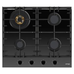 Omega 60cm Gas on Glass Cooktop with Wok Burner