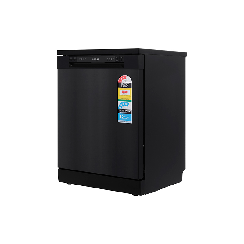 Omega 60cm Freestanding Dishwasher - Black Stainless Steel - Image 3