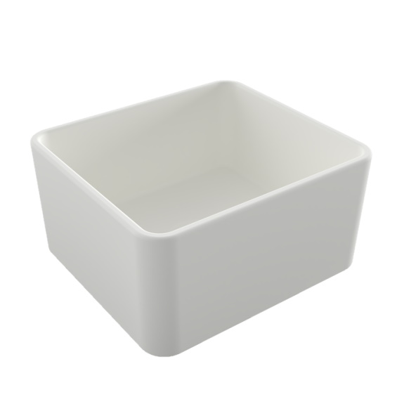 Turner Hastings Novi 50x46mm Fireclay Single Bowl Butler Sink - Matte White
