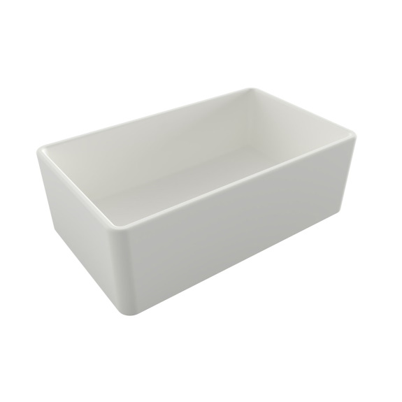Turner Hastings Novi 75x46mm Fine Fireclay Single Bowl Butler Sink - Matte White