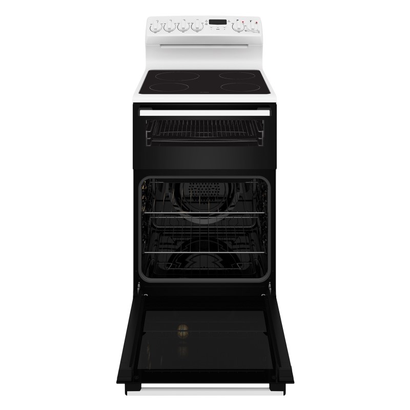 Westinghouse 54cm Freestanding Oven with 4-Zone Ceramic Cooktop - White - Image 2