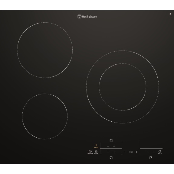 Westinghouse 60cm Ceramic Cooktop - Black Glass